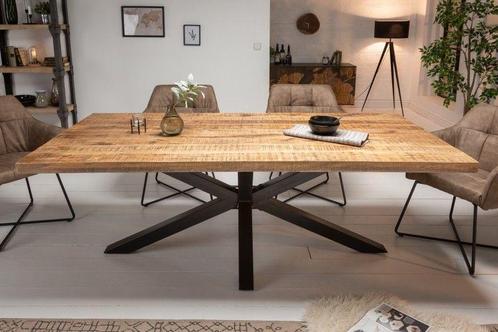 Massieve industrieele eettafel GALAXIE 180cm mangohouten, Huis en Inrichting, Tafels | Eettafels, Ophalen of Verzenden