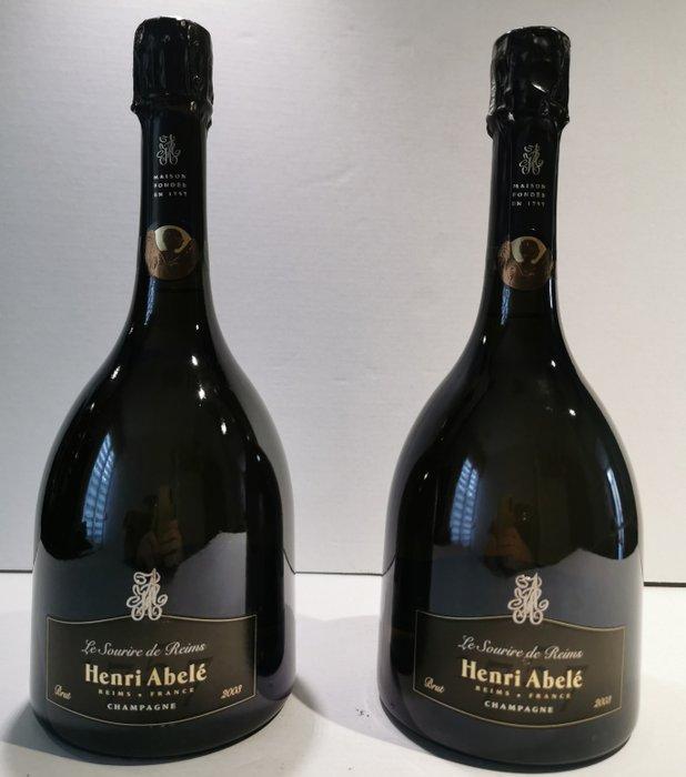 2003 Henri Abelé, Le Sourire de Reims - Champagne Brut,, Verzamelen, Wijnen