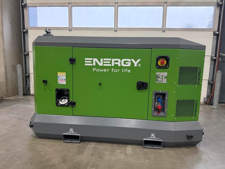 Energy 20 kVA Perkins diesel EY-R20K rental versie, Doe-het-zelf en Verbouw, Aggregaten, 10 tot 30 kVA, Elektrisch startend, Geluidgedempt