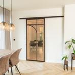 Stalen Schuifdeur koofsysteem Brons 5 Vlaks rond Brons rook, Doe-het-zelf en Verbouw, Kozijnen en Schuifpuien, Nieuw, Metaal, 75 tot 150 cm