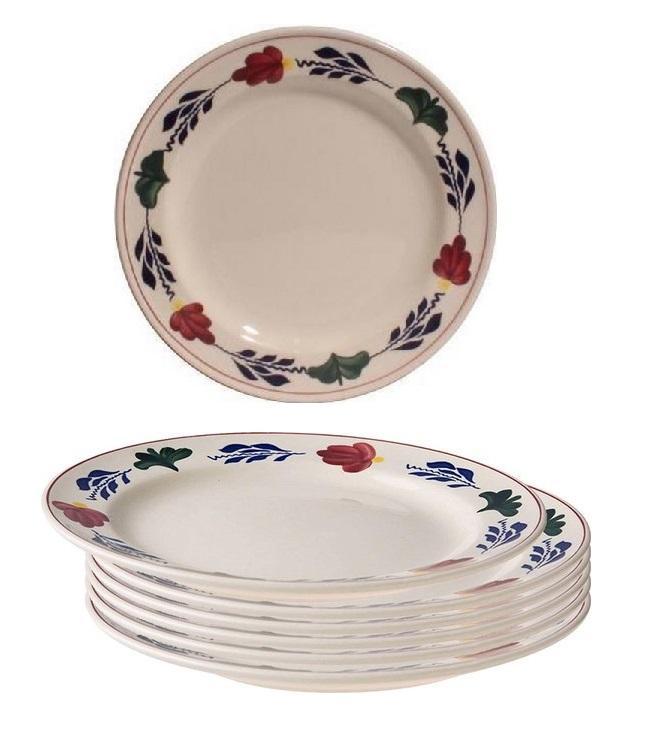 Boerenbont platte ontbijtborden Ø 21cm - set van 6 Stuks, Huis en Inrichting, Keuken | Servies, Nieuw, Verzenden