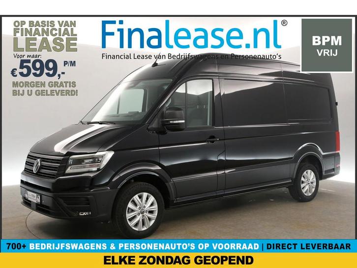 Volkswagen Crafter 2.0 TDI DSG HIGHLINE EXCLUSIVE L3H3 140PK, Auto's, Bestelauto's, Lease, Automaat, Diesel, Volkswagen, Zwart