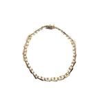 Vintage gouden fantasie schakel armband | 22,5 cm, Ophalen of Verzenden, Gebruikt, Overige kleuren, Goud