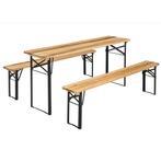 Biertafel / bierbank biertafelset - 3-delig - 170cm picknick, Tuin en Terras, Verzenden, Nieuw