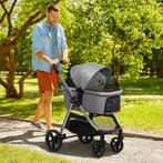 TRUUSK Hondenbuggy 2-in-1 Opvouwbaar Met Remmen En Netvenste, Verzenden, Nieuw