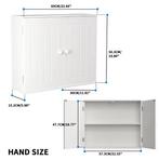 Wandopbergkast met Dubbele Deuren – Badkamer Wandkast, Verzenden, Nieuw