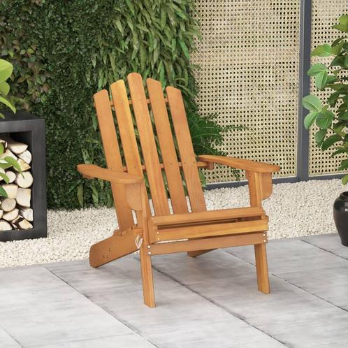 vidaXL Tuinstoel Adirondack massief acaciahout, Tuin en Terras, Tuinstoelen, Nieuw, Hout, Verzenden