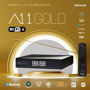 NIEUW Amiko A11 Gold IPTV Set Top Box 2023 / 2024 IPTV BOX beschikbaar voor biedingen