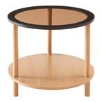 Bijzettafel Latama rond Ø51x45 cm zwart en brons [en.casa], Huis en Inrichting, Tafels | Bijzettafels, Verzenden, Nieuw