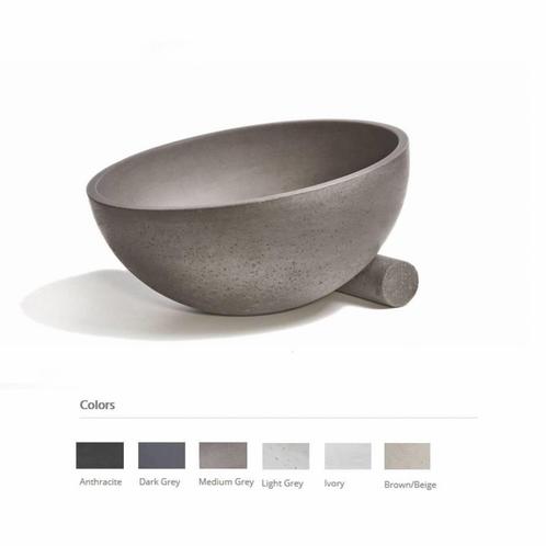 Opzet Wastafel Urbi et Orbi Obliquo Beton 35x19 cm Bruin, Doe-het-zelf en Verbouw, Sanitair, Ophalen of Verzenden