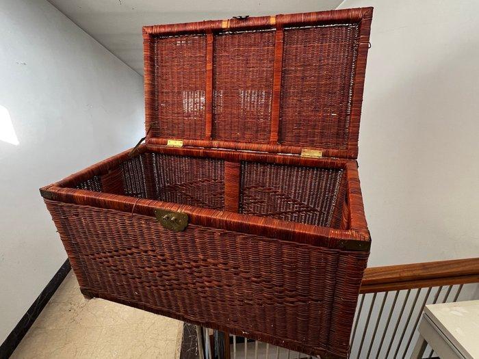 Grande Malle in Osier di Lorena, Francia, fine XIX / inizi, Antiek en Kunst, Curiosa en Brocante