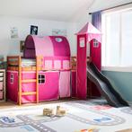 vidaXL Kinderhoogslaper met toren 80x200 cm massief, Eenpersoons, Verzenden, Nieuw, 80 cm