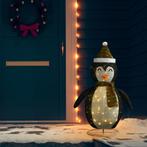 vidaXL Kerstpinguïn decoratief LED 120 cm luxe stof, Diversen, Kerst, Verzenden, Nieuw