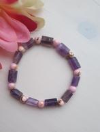 Prachtige handgemaakte armband van edelsteen, Amethist en, Sieraden, Tassen en Uiterlijk, Armbanden, Nieuw