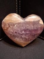 Natural Amethyst Palmstone - heart shaped - amethyst with la, Verzamelen, Verzenden