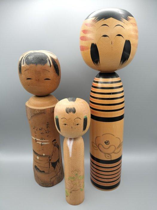 Creatieve Japanse kokeshi-poppen - Hout - Japan - Shwa, Antiek en Kunst, Curiosa en Brocante