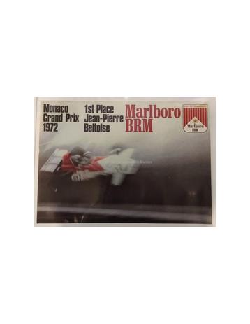 1972 GRAND PRIX MONACO MARLBORO BRM ORIGINELE POSTER