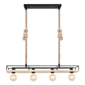 Hanglamp TRIXI 95.0 cm 4-lichts Zwart, Bruin beschikbaar voor biedingen