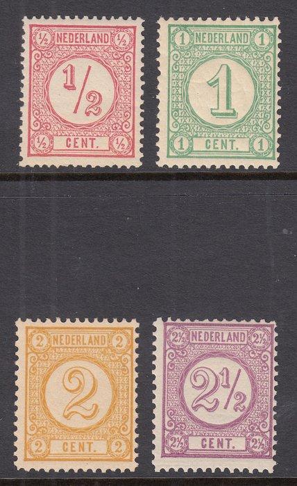 Nederland 1876 - Drukwerkzegels (oude druk) - NVPH 30/33, Postzegels en Munten, Postzegels | Nederland