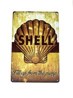 Metalen Wandbord - Shell - Fill up from the pump!, Ophalen of Verzenden, Nieuw