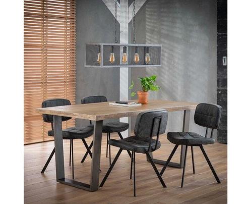 Eettafel Trapezium Mangohout 230x95 - Naturel, Huis en Inrichting, Tafels | Eettafels, Nieuw, Ophalen of Verzenden