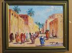 Bruno Retaux (1947) - Rue animée au Maroc, Antiek en Kunst