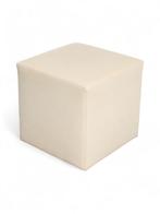 vdm. poef, grijs kunstleder, Overige plaatsen, Ophalen of Verzenden, Gebruikt, Stoel