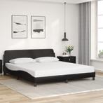 Zwart Leren Bedframe 180x200 | Comfortabel | Tweedekansje, Zwart, Ophalen of Verzenden, 180 cm, 200 cm