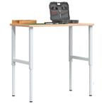 vidaXL Werkbank rechthoekig 100x60x(71,5-98) cm massief, Verzenden, Nieuw