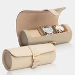 Horlogerol Beige leder 3 Horloges Modalo, Verzenden, Nieuw