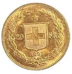 Gouden 20 Francs Zwitserland (1883-1896), Postzegels en Munten, Verzenden, Losse munt, Goud
