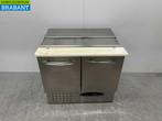 RVS Mercatus Koelwerkbank Saladette 2 deuren 88 cm 230V, Ophalen of Verzenden, Gebruikt