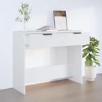 vidaXL Wandtafel 90x36x75 cm bewerkt hout wit, Verzenden, Nieuw