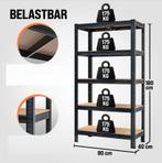Stellingkast boutloos Zwart 180x90x40cm tot 875kg (Meubelen), Huis en Inrichting, Kasten | Televisiemeubels, Verzenden, Nieuw