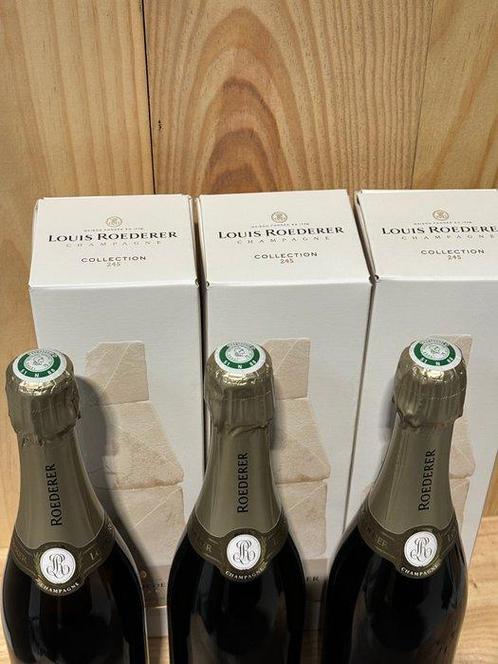 Louis Roederer, Collection 245 - Champagne - 3 Flessen (0.75, Verzamelen, Wijnen