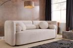 Moderne bank ART DECO 200cm beige Bouclé 3-zits bank incl., Huis en Inrichting, Ophalen of Verzenden, Nieuw