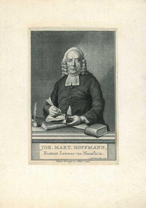 Portrait of Johannes Martinus Hoffman, Antiek en Kunst, Kunst | Etsen en Gravures