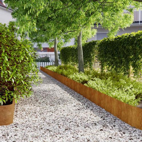 vidaXL Graskanten 20 st 25x103 cm flexibel weervast staal, Tuin en Terras, Overige Tuin en Terras, Nieuw, Verzenden