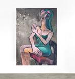 Gustav Schiffmacher - 2273 - die Frau auf einem roten Sessel