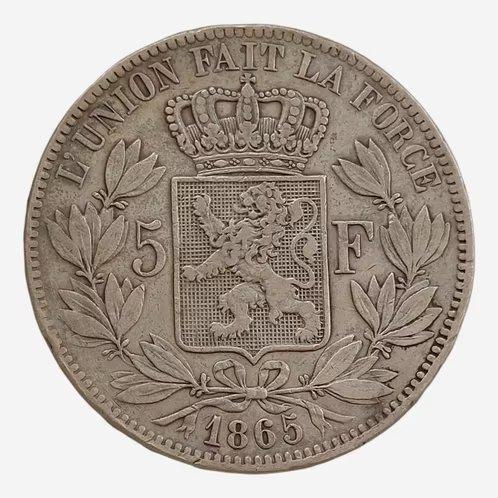 België. Leopold II. 5 Francs 1865 R1 (Zonder minimumprijs), Postzegels en Munten, Munten | Nederland