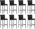 Leren Barkruk Revolt Zwart Zwarte Keukenstoel Zwart Leer, Huis en Inrichting, Stoelen, Nieuw, Vijf, Zes of meer stoelen, Leer