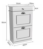 Schoenenkast met 2 Kleppen – Compact Wit Schoenenrek Hal, Huis en Inrichting, Kasten | Schoenenkasten, Verzenden, Nieuw