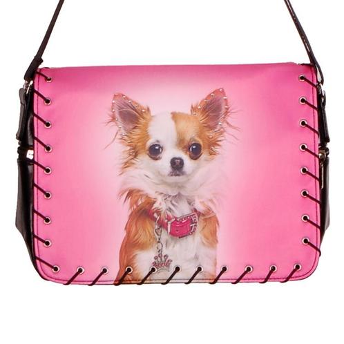 Schoudertas chihuahua NIEUW, Sieraden, Tassen en Uiterlijk, Tassen | Schoudertassen, Zwart, Nieuw, Ophalen of Verzenden