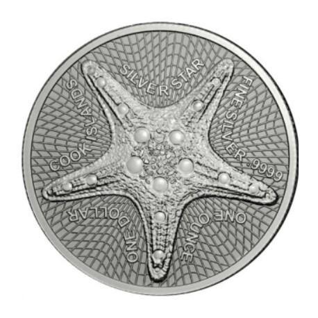 Cook Island - Starfish - 1 oz 2021, Postzegels en Munten, Munten | Oceanië, Losse munt, Zilver, Verzenden