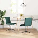 vidaXL Eetkamerstoelen 2 st fluweel donkergroen, Huis en Inrichting, Stoelen, Verzenden, Nieuw