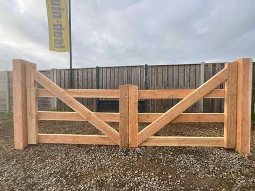 Veiling - Dubbele poort Douglas 400x100 cm, Tuin en Terras, Schuttingen, Nieuw