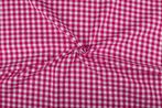 Brabants bont stof fuchsia wit geruit - 10mm geruit, Hobby en Vrije tijd, Stoffen en Lappen, 120 cm of meer, Ophalen of Verzenden