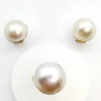 2-delige sieradenset - 18 karaat Geel goud Parel - Mabe, Sieraden, Tassen en Uiterlijk, Antieke sieraden