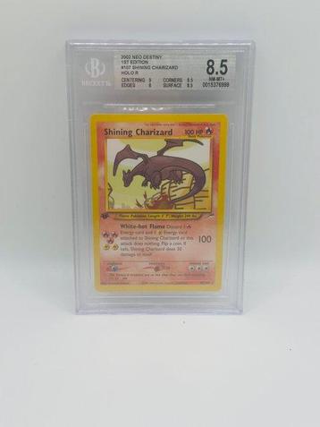 Pokémon - 1 Graded card - Shining Charizard 1st edition - beschikbaar voor biedingen