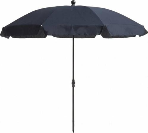 Blauwe parasol 200/8 met knik blauw 200cm, Caravans en Kamperen, Kampeeraccessoires, Zo goed als nieuw, Ophalen of Verzenden